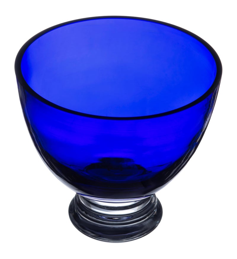 Barski Handmade Glass Round Footed Bowl, Cobalt, 8.5" D (8.5 Inches Diameter),Made in Europe - Image 4